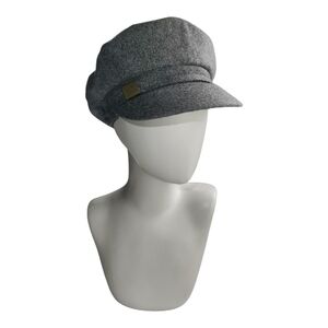 Alfred Sung Wool Newsboy Flat Cap Women Gray Baker Boy Hat Classic